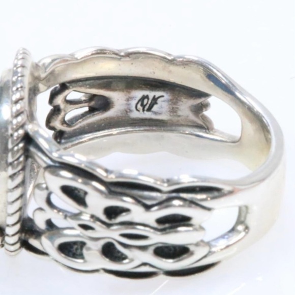 Carolyn Pollack Relios southwest Lapis sterling silver butterfly ring size 8.25 - Picture 4 of 6